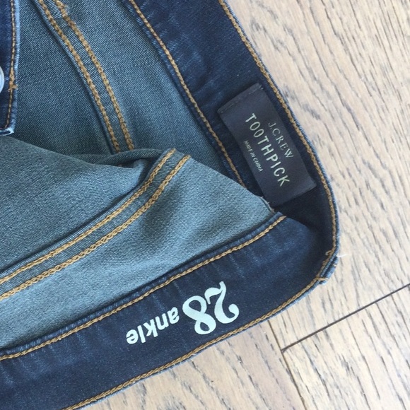 J. Crew dark wash toothpick jeans - Picture 3 of 4